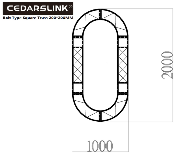 Cedarslink O-Shaped Bolt Square Truss