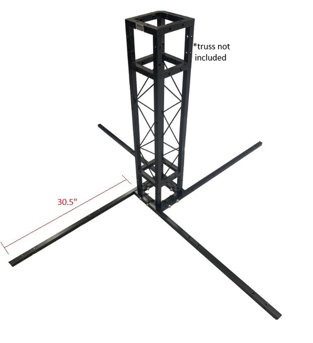 LK-BP1.25-Cedarslink Metal Pipe Base For 8"x8" Black Trussing Box Truss Section Bolted