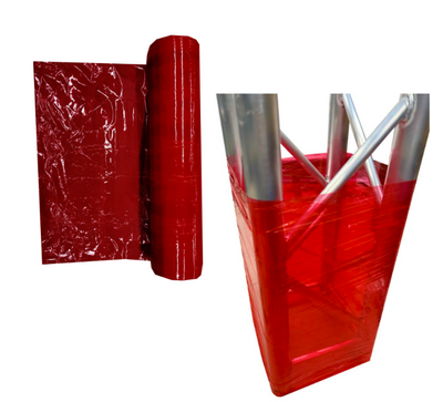 Red Gloss Truss Wrapping Film – 20" x 1000 ft Roll for Event & Stage Design