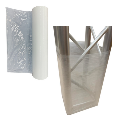 White Gloss Truss Wrapping Film – 20" x 1000 ft Roll for Event & Stage Design