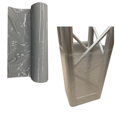 Grey Gloss Truss Wrapping Film – 20" x 1000 ft Roll for Event & Stage Design