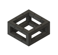 3D MODEL - LK-2010 4" Length Square 8"x8" Black Trussing Box Truss Section Bolt
