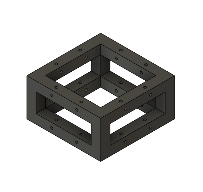 3D MODEL - LK-2010 4" Length Square 8"x8" Black Trussing Box Truss Section Bolt