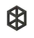 3D MODEL - LK-2025 9.8" Length Square 8"x8" Black Trussing Box Truss Section Bolt