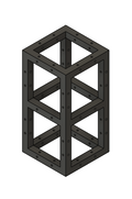 3D MODEL - LK-2040 16" Length Square 8"x8" Black Trussing Box Truss Section Bolt