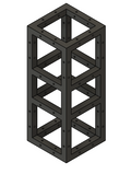 3D MODELS - LK-2050 20" Length Square 8"x8" Black Trussing Box Truss Section Bolt