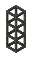 3D MODEL - LK-2060 24" Length Square 8"x8" Black Trussing Box Truss Section Bolt