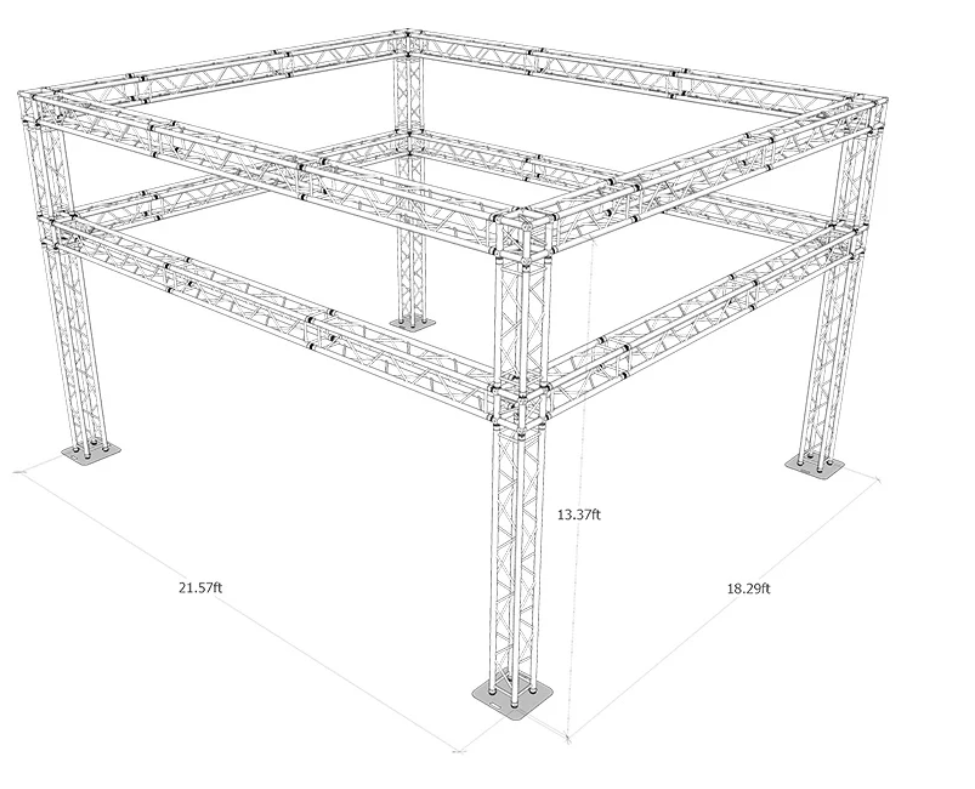(RENTAL) 13.4 ft. High x 21.6 ft. Width x 18.3 ft. Length Arch Truss