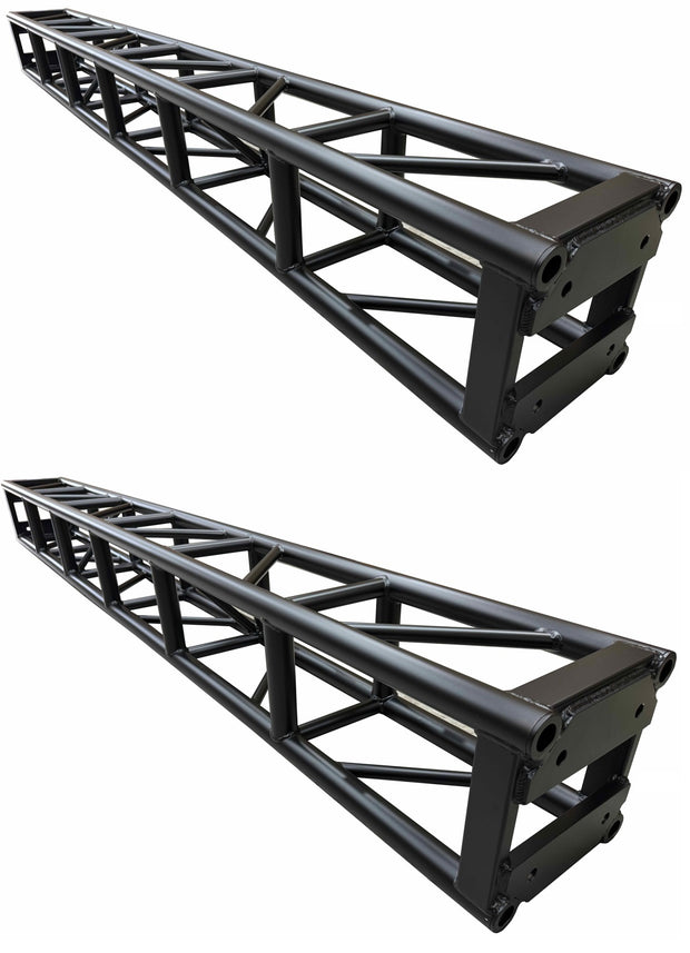 Two (2) LK-3030.3 Black 9.84FT 3 Meter Bolt Aluminum 11.81" Box Square 300mm x 300mm Trussing Bolt Truss | 3mm Wall