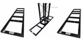 LK-3.2020B-Two (2) 11"x40" Flat Metal Frame Base For 8"x8" Black Trussing Bolted Box Truss