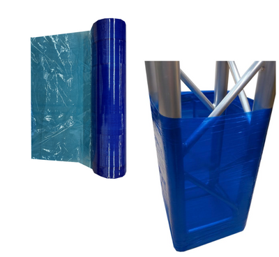 Blue Gloss Truss Wrapping Film – 20" x 1000 ft Roll for Event & Stage Design