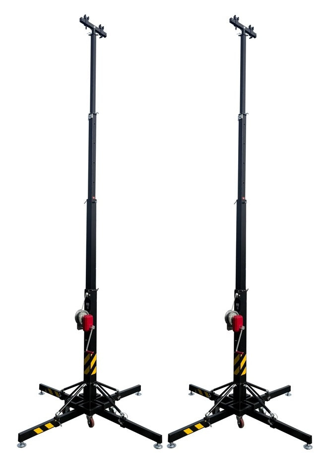 2) Two 18Ft Ultra-Heavy Duty Tower Lifter Crank Lighting DJ