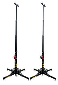 (2) Two 18Ft Ultra-Heavy Duty Tower Lifter Crank Lighting DJ Concert Stand W/Outriggers