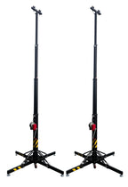 (2) Two 18Ft Ultra-Heavy Duty Tower Lifter Crank Lighting DJ Concert Stand W/Outriggers
