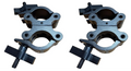 (2) Cedarslink Double Swivel Truss Clamp – Black 360° Dual-Coupler, Fits 48-51mm (2") Truss Tube