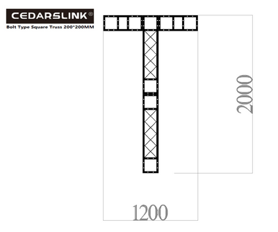 Cedarslink T-Shaped Bolt Square Truss