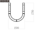 Cedarslink U-Shaped Bolt Square Truss