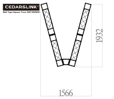 Cedarslink V-Shaped Bolt Square Truss