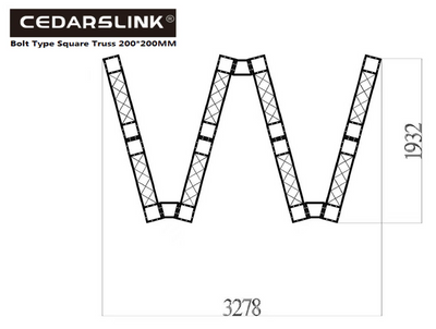 Cedarslink W-Shaped Bolt Square Truss