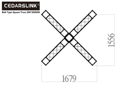 Cedarslink X-Shaped Bolt Square Truss