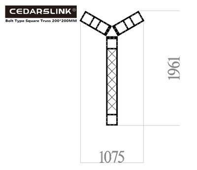Cedarslink Y-Shaped Bolt Square Truss