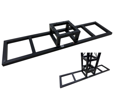 LK-PPB10025 – 11"x40" Flat Metal Frame Base w/ 4" Height Extension for 8" x 8" Black Bolt Truss