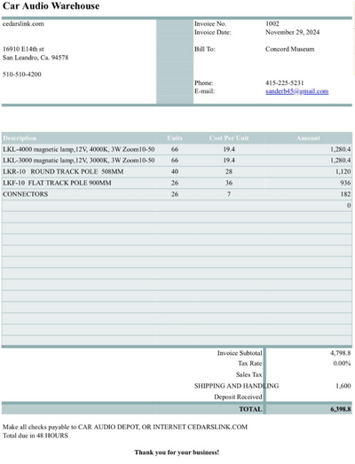 Concord museum payment link