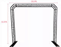 BLACK TRUSS ARCH KIT 13.2FT W 11.5ft H Mobile Portable DJ Lighting System Metal