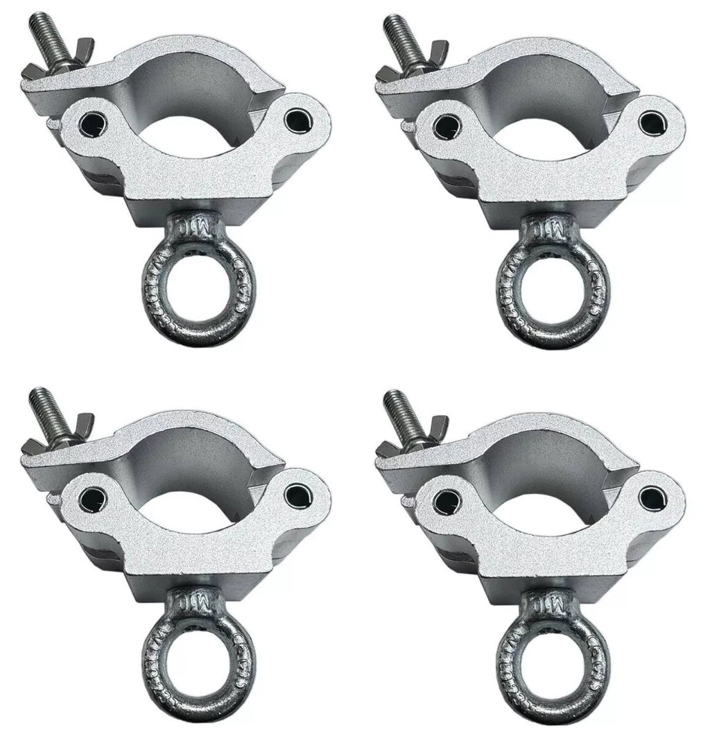 Four (4) Heavy Duty 2" Aluminum Truss clamp with eye bolt ring
