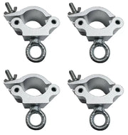 Four (4) Heavy Duty 2" Aluminum Truss clamp with eye bolt ring