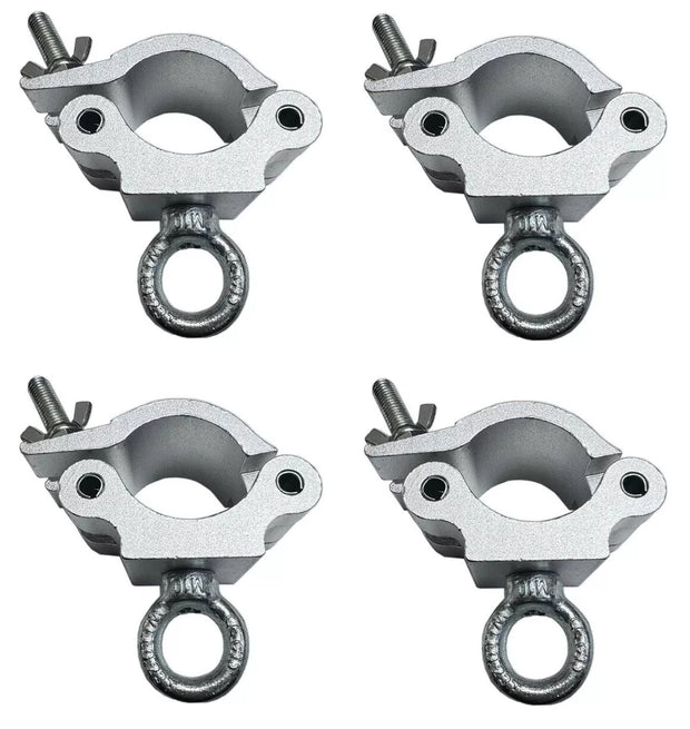 Four (4) Heavy Duty 2" Aluminum Truss clamp with eye bolt ring