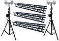 Two (2)14FT LIGHTING CRANK STANDS 220LB + Black 6M 19.68 ft. Aluminum 12" Truss