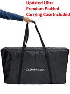 Cedarslink BEAST-8 Large 46" Wide DJ Event Facade White/Black Scrim Booth+ UPPER/LOWER COLOR MIXING INCLUDED! All Aluminum Build only 22 LB