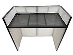 Cedarslink BEAST-8 Large 46" Wide DJ Event Facade White/Black Scrim Booth+ UPPER/LOWER COLOR MIXING INCLUDED! All Aluminum Build only 22 LB
