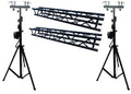 Two (2)14FT LIGHTING CRANK STANDS 220LB + Black 4M 13.12 ft. Aluminum 12" Truss