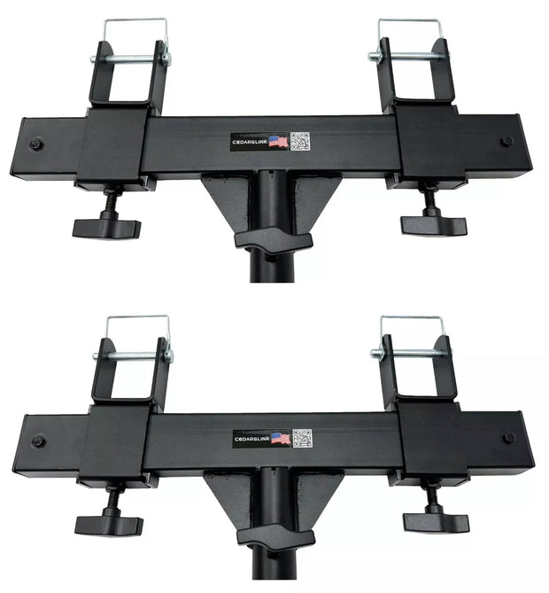 Pair Heavy Duty Black Triangle or Square Truss Adapter Bracket Crank Light Stand