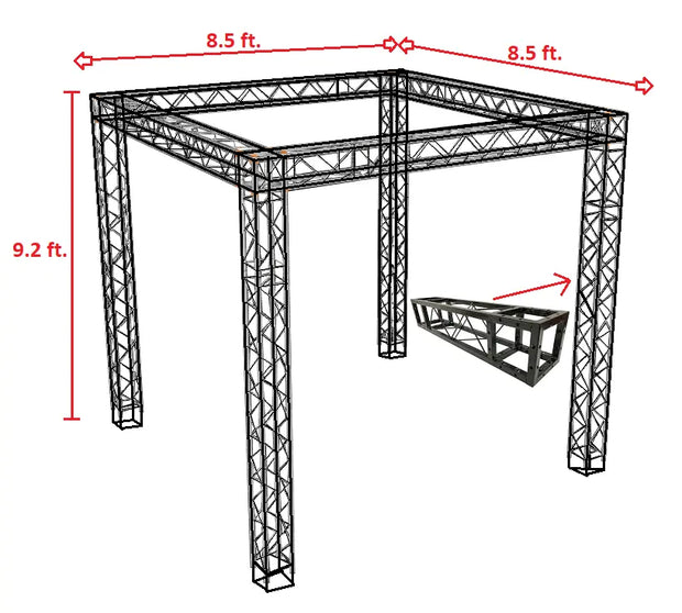 Trade Show Booth, Trusses DJ Stage 9ft X 8.5ft Metal Truss box Trusses DJ