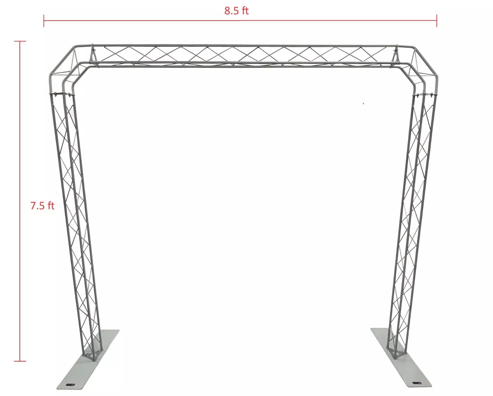 Metal Triangle Truss Arch Kit 8.5ft Wide 7.5ft High Portable DJ Lighting System