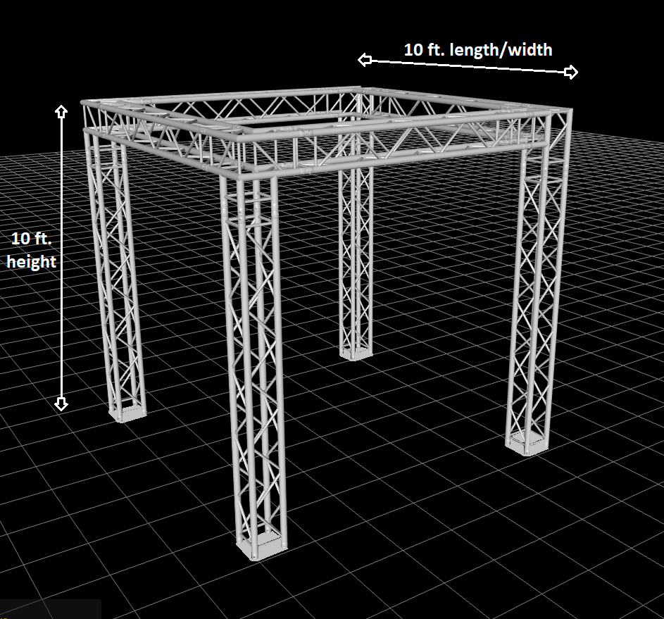 CedarsLink 10x10ft. Exhibition Module Tradeshow Booth Box Aluminum TRUSS SYSTEM