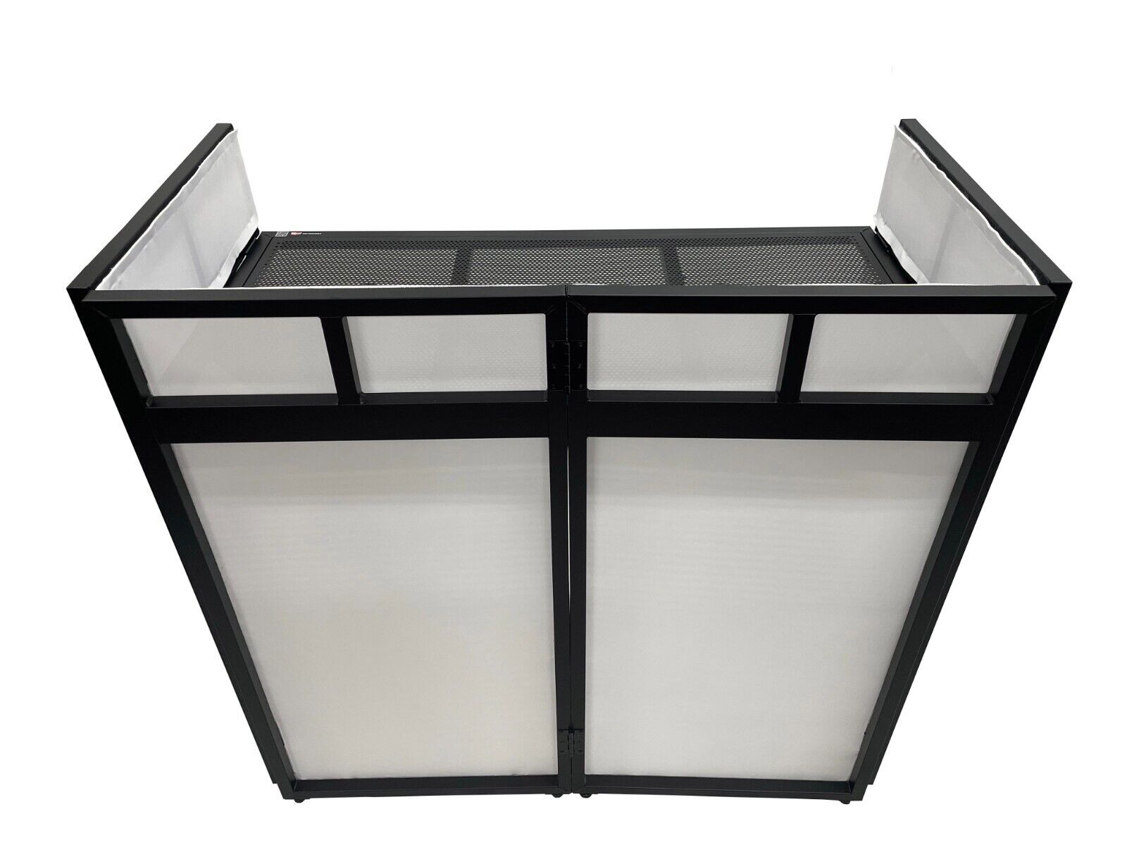 Cedarslink BEAST-8 Large 46" Wide DJ Event Facade White/Black Scrim Booth+ UPPER/LOWER COLOR MIXING INCLUDED! All Aluminum Build only 22 LB