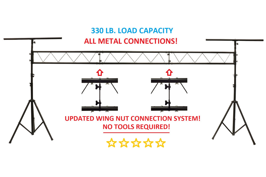 LK-X15 15FT Portable DJ Lighting Truss/Stand w T-Bar Trussing Stage System With Quick Connection System