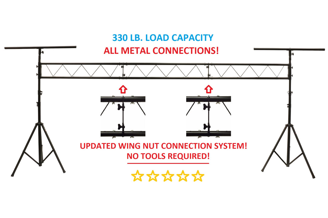LK-X15 15FT Portable DJ Lighting Truss/Stand w T-Bar Trussing