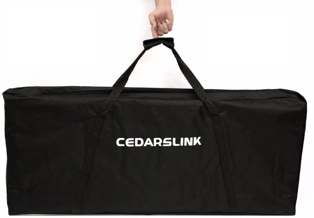 BEAST-7 DJ Event Facade White/Black Scrim Metal Frame Booth + 20" x 40" Flat Table Top