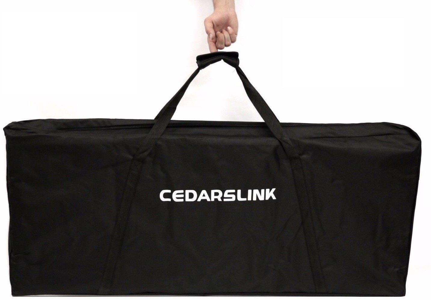 BEAST-7 DJ Event Facade White/Black Scrim Metal Frame Booth + 20" x 40" Flat Table Top