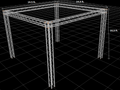 14.5 ft W x 14.5 ft L x 10.5 ft H Aluminum Outdoor Seating Trussing Structure