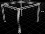 14.5 ft W x 14.5 ft L x 10.5 ft H Aluminum Outdoor Seating Trussing Structure