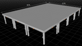 12 ft. x 16 ft. Heavy Duty Aluminum Concert Stage Riser Complete Staging System (192 sq. ft.)