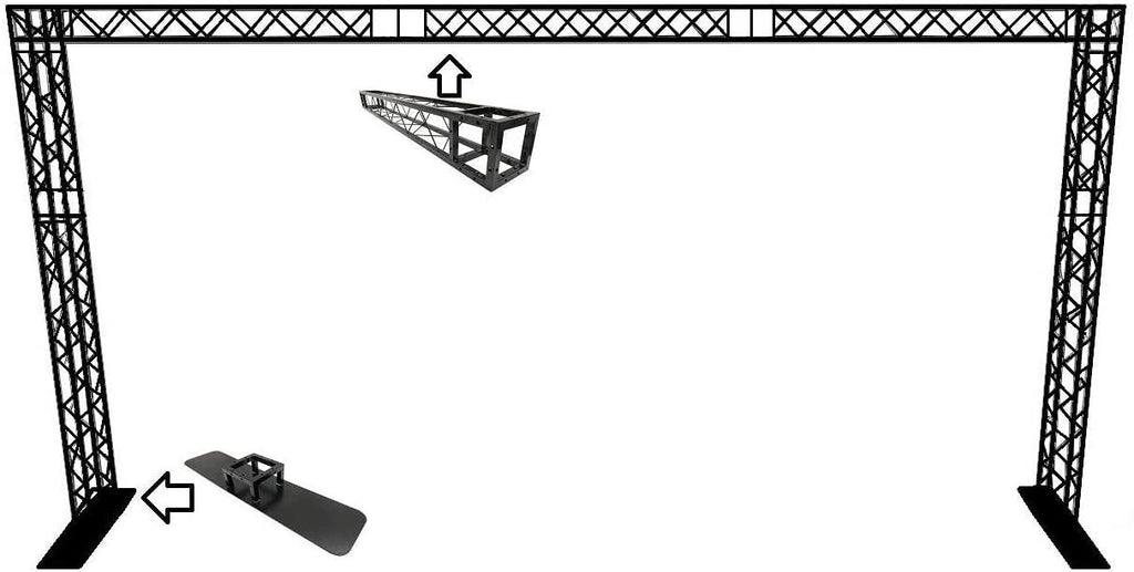 SQUARE BLACK BOX TRUSS GOAL POST ARCH KIT 19.7FT Width Mobile Portable DJ Lighting System Metal Arch