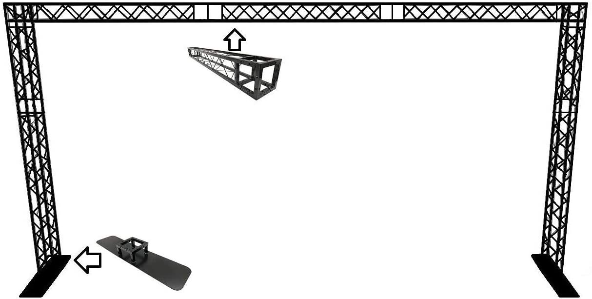 SQUARE BLACK BOX TRUSS GOAL POST ARCH KIT 19.7FT Width Mobile Portable DJ Lighting System Metal Arch