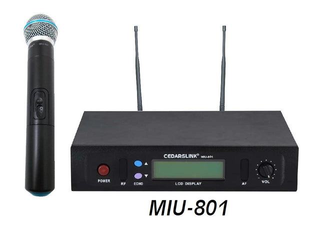MIU-801 Professional Single UHF Wireless Microphone System With Echo Control